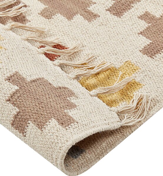 Szőnyeg ATAN Színes 80 x 300 cm Pamut Kilim