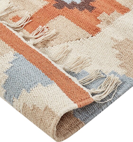 Szőnyeg DILIJAN Színes 80 x 300 cm Pamut Kilim