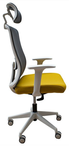 IRISOffice Aurora Irodai Görgős Forgószék - Szürke / Sárga