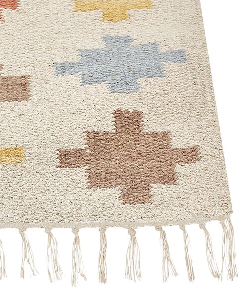 Szőnyeg ATAN Színes 80 x 300 cm Pamut Kilim