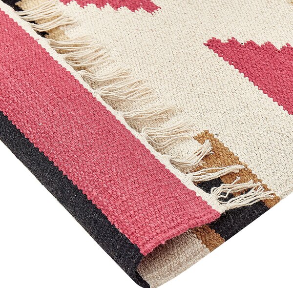 Szőnyeg GARNI Színes 80 x 300 cm Pamut Kilim