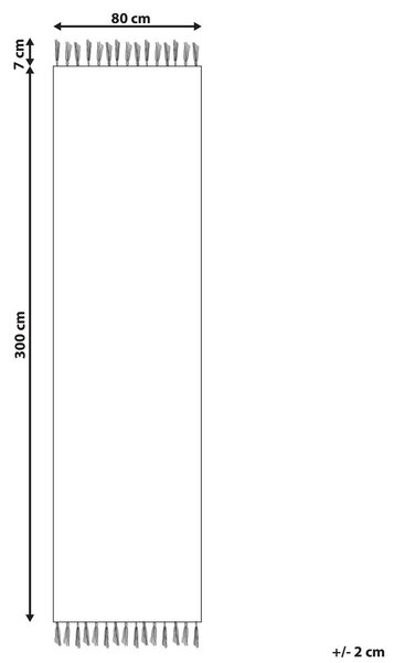 Szőnyeg GARNI Színes 80 x 300 cm Pamut Kilim