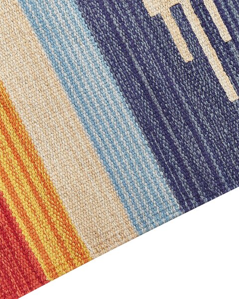 Szőnyeg KAMARIS Színes 80 x 300 cm Pamut Kilim