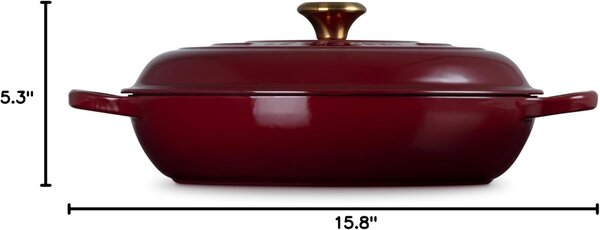 Le Creuset Signature Öntöttvas főzőedény fedővel Ø 30cm 3,5L - Piros