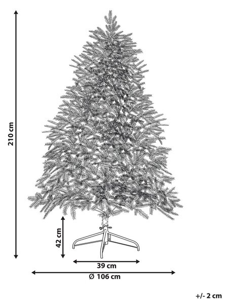 Karácsonyfa LED FIDDLE 210 cm Zöld