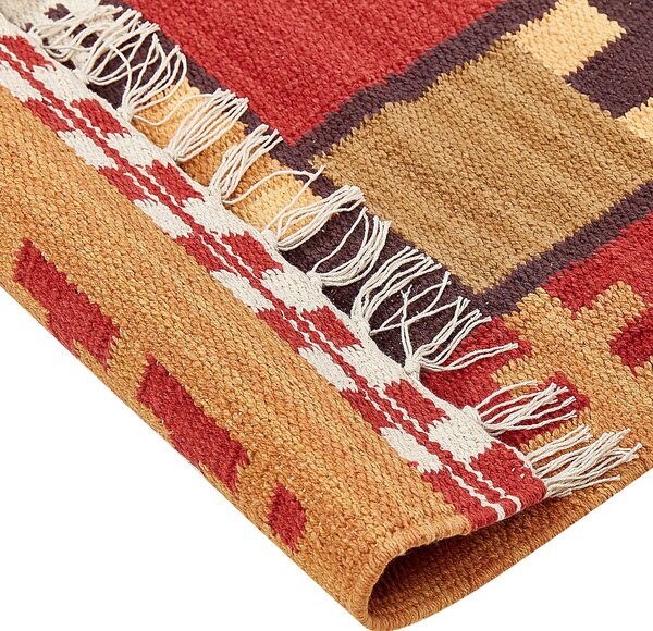 Szőnyeg PARAKAR Színes 160 x 230 cm Pamut Kilim