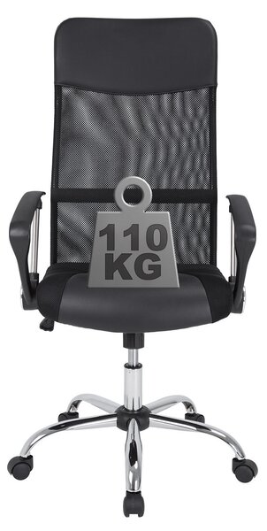 Casaria Deluxe irodai szék forgószék légáteresztő háttámlával fekete (100937)