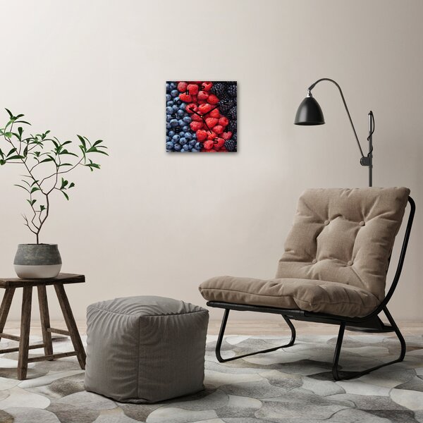 Szögletes fali üvegóra Erdei gyümölcsök