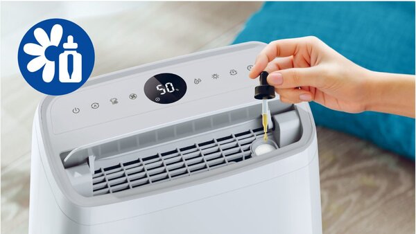 Philips seria 3000 DE3306/11 páramentesítő, Akár 34.3l/d, Hatékony akár 150 m3-es helyiségekben, Aromaterápia, AeraSense technológia, Ruhaszárítási mód, 3 ventilátor sebesség és 4 páratartalo