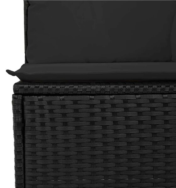 VidaXL Polyrattan Kerti Ülőgarnitúra - 11 részes - Fekete