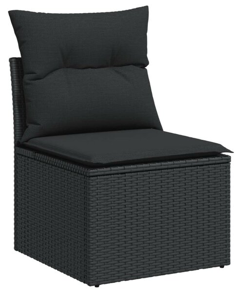 VidaXL Polyrattan Kerti Ülőgarnitúra - 11 részes - Fekete