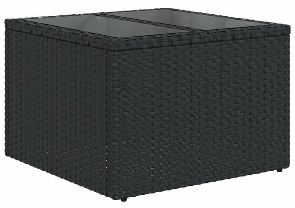 VidaXL Polyrattan Kerti Ülőgarnitúra - 11 részes - Fekete