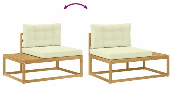 VidaXL Kültéri kanapé szett párnával Fehér 79 x 79 x 37 cm Poliészter