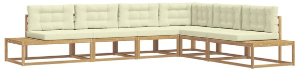 VidaXL Kültéri kanapé szett Fehér 357 x 198,5 x 73 cm Poliészter