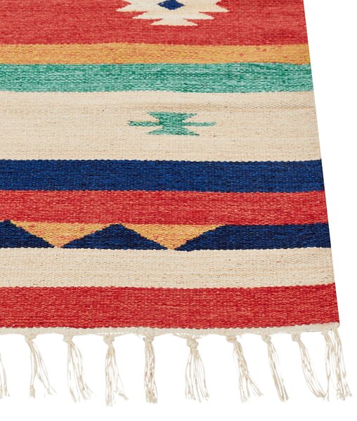 Szőnyeg MARGARA Színes 140 x 200 cm Pamut Kilim