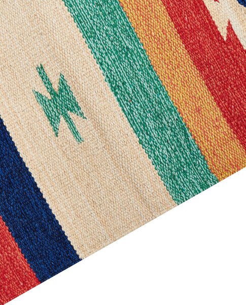 Szőnyeg MARGARA Színes 140 x 200 cm Pamut Kilim