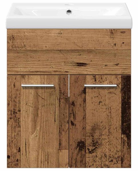 Fürdőszoba bútor szett 3 pcs Öreg fa 41 x 38.5 x 46 cm Faanyag
