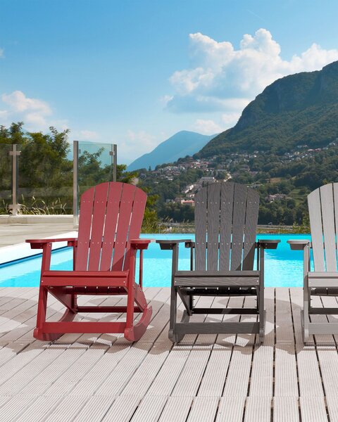 Kerti hintaszék ADIRONDACK Piros