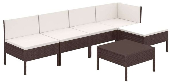 VidaXL Polyrattan Kerti Bútorszett - 6 részes