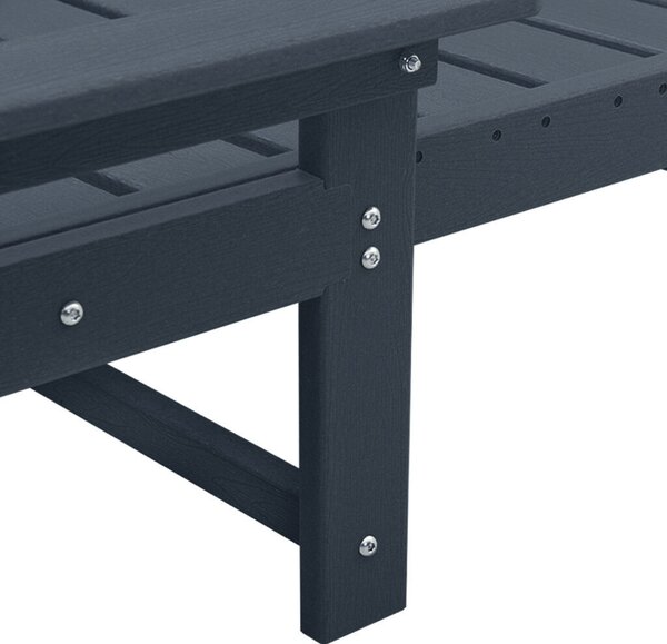 Nyugágy 2 db Tengerészkék 162x53x98.5 cm HDPE