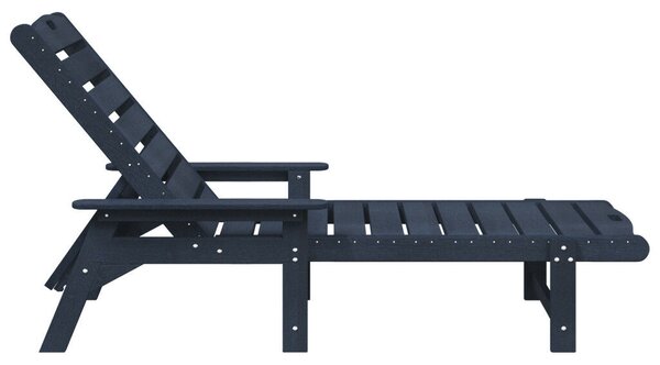 Nyugágy 2 db Tengerészkék 162x53x98.5 cm HDPE