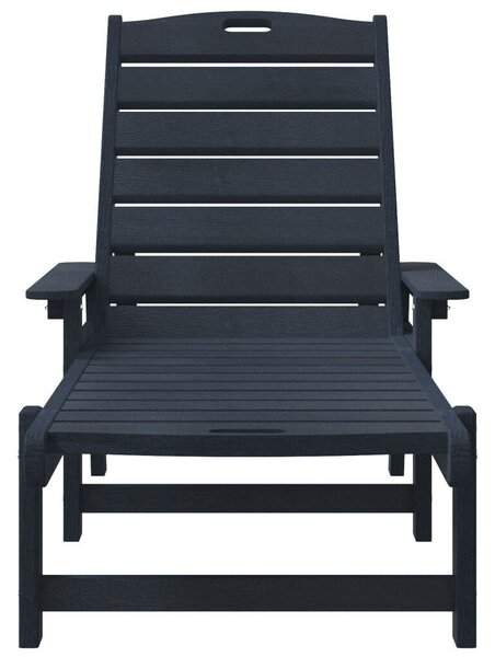 Nyugágy 2 db Tengerészkék 162x53x98.5 cm HDPE
