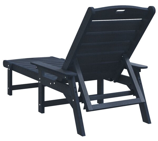 Nyugágy 2 db Tengerészkék 162x53x98.5 cm HDPE