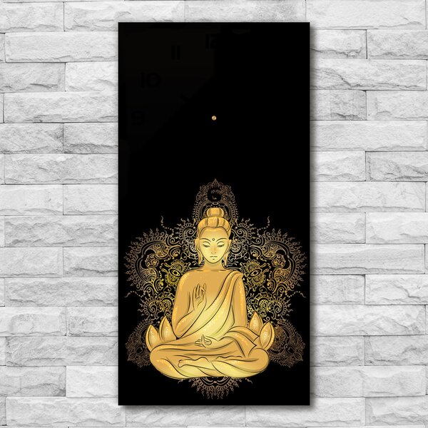 Négyszögletes fali üvegóra Buddha mandala
