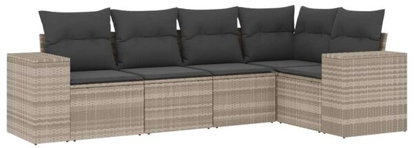 VidaXL Polyrattan Kerti Ülőgarnitúra - 5 részes