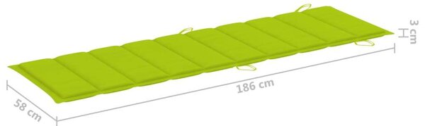 VidaXL Akácfa Napozóágy - Szürke - 190cm