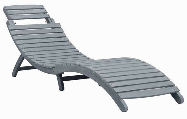 VidaXL Akácfa Napozóágy - Szürke - 190cm