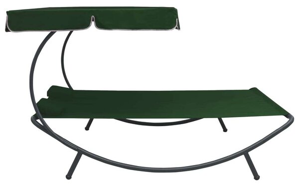 VidaXL Két Személyes Napozóágy - Zöld - 200x173x135cm