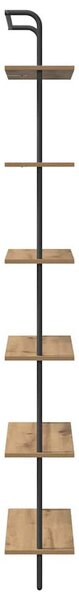 Könyvespolc kézműves tölgy 60 x 24 x 203 cm Faanyag