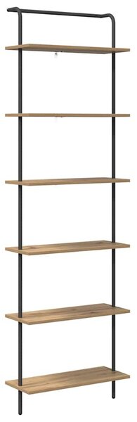 Könyvespolc kézműves tölgy 60 x 24 x 203 cm Faanyag