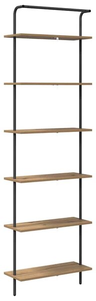 Könyvespolc kézműves tölgy 60 x 24 x 203 cm Faanyag