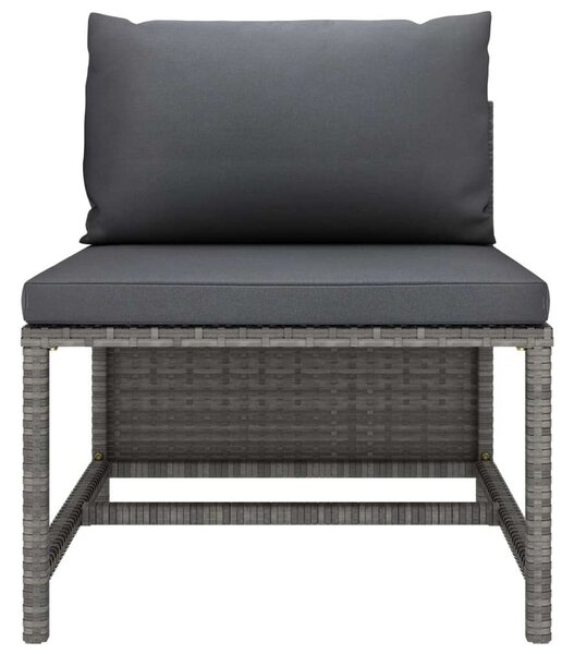 Polyrattan Kerti Ülőgarnitúra - 6 részes - Szürke