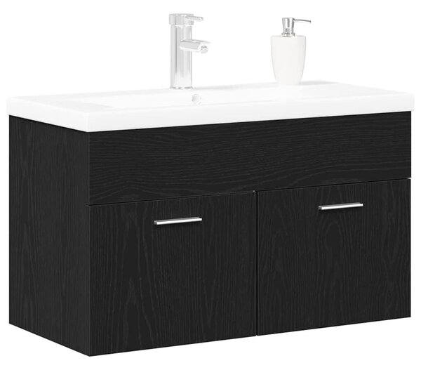 Mosdókagyló szekrény Musta tammi 80 x 38.5 x 46 cm Faanyag