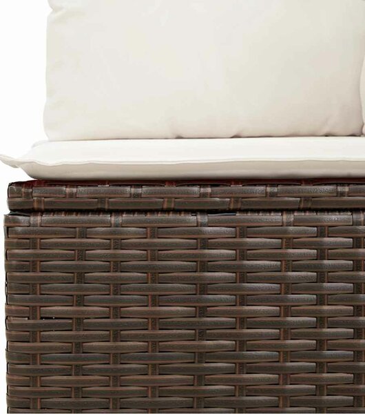 VidaXL 6 részes barna polyrattan kerti ülőgarnitúra párnával