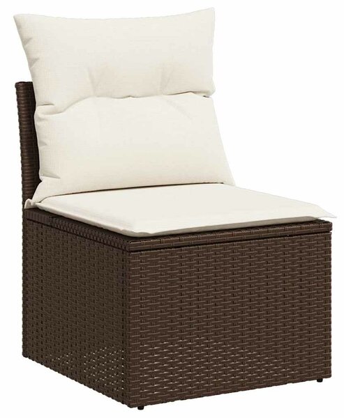 VidaXL 6 részes barna polyrattan kerti ülőgarnitúra párnával