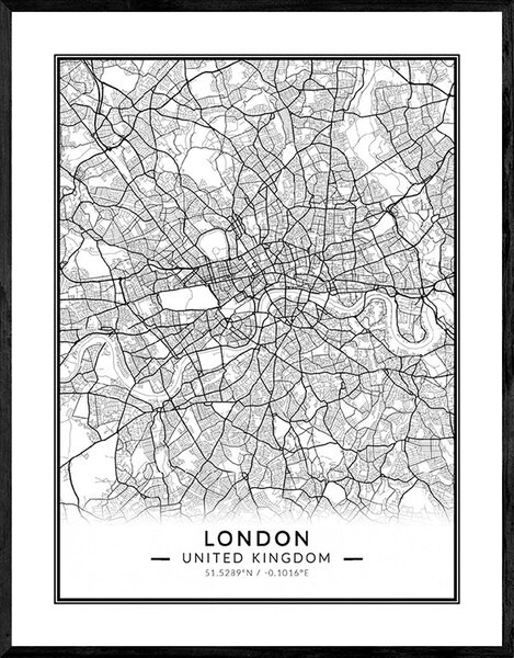 London térkép poszter, falikép