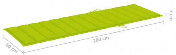 VidaXL Két Személyes Akácfa Napozóágy - Szürke - 200cm