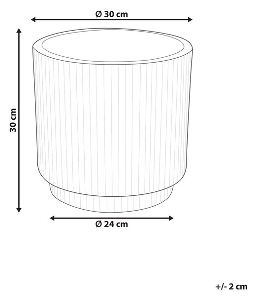 Virágcserép DARIA 30 cm Törtfehér