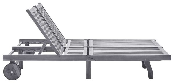 VidaXL Két Személyes Akácfa Napozóágy - Szürke - 200cm