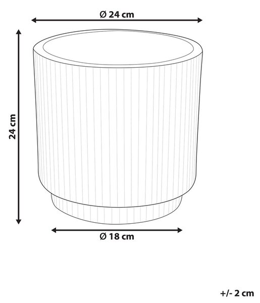 Virágcserép DARIA 24 cm Törtfehér