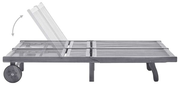 VidaXL Akácfa Napozóágy - 2 Személyes - 199x118-123 cm