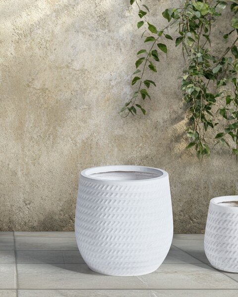 Virágcserép LIVADIA 27 cm Törtfehér