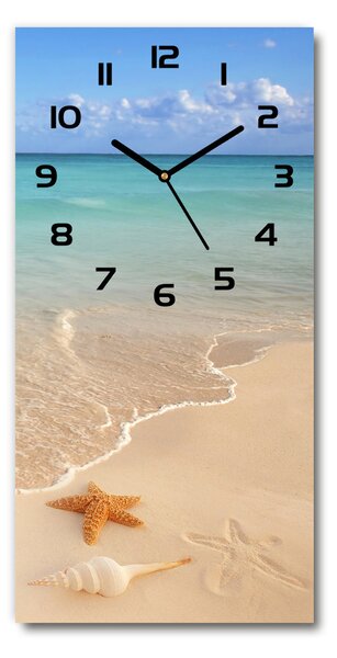 Téglalap alakú üvegóra Starfish a strandon