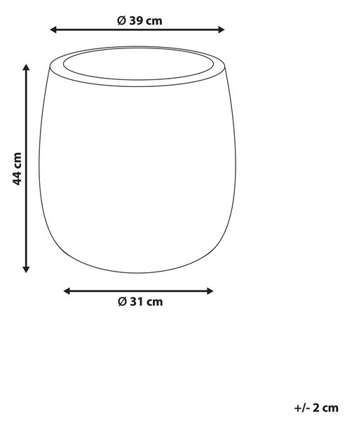 Virágcserép LIVADIA 39 cm Törtfehér