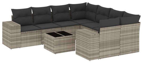 VidaXL Polyrattan Kerti Ülőgarnitúra - 9 részes