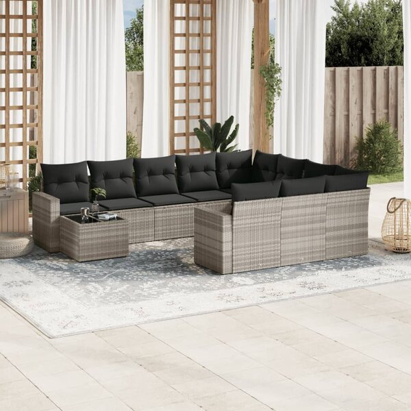 VidaXL Polyrattan Kerti Ülőgarnitúra - 11 részes